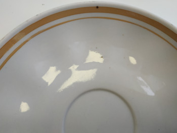 Чашка с блюдцем чайная ф. Гранатовый рис. Отводка люстром (Уценка)