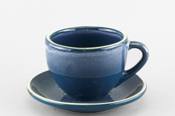 Чашка с блюдцем чайная ф. Raffinato рис. Blu Reattivo