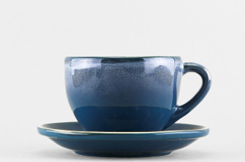 Чашка с блюдцем чайная ф. Raffinato рис. Blu Reattivo