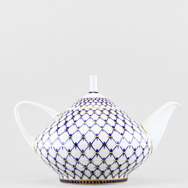 Чайник заварочный ф. Купольная рис. Кобальтовая сетка в Москве