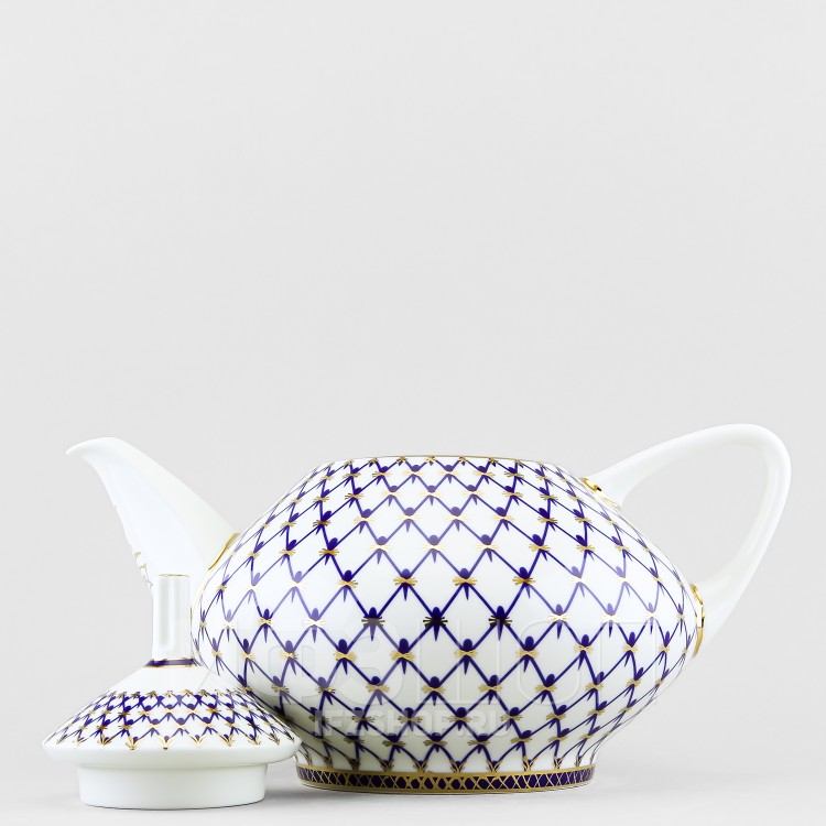 Чайник заварочный ф. Купольная рис. Кобальтовая сетка в Москве