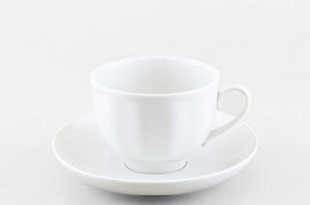 Чашка с блюдцем чайная ф. Гранатовый рис. Белый