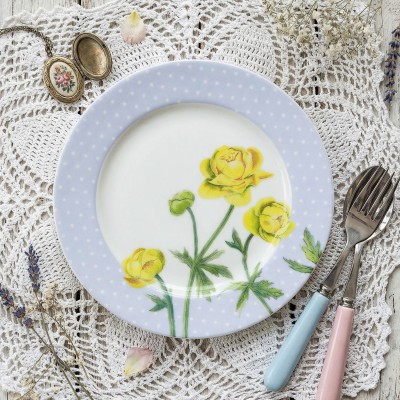 Тарелка плоская 17.5 см ф. Идиллия рис. Ситец. Купальница