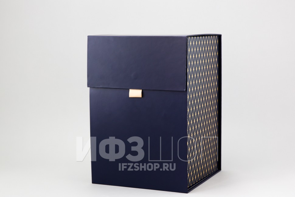 Подарочная коробка для вазы или скульптуры, 19х19х28.5 см, синяя