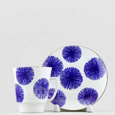 Чашка с блюдцем кофейная ф. Майская рис. Fresh