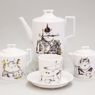 Сервиз чайный ф. Гербовая рис. Five о'кот, 14 предметов