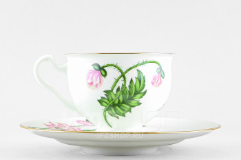 Чашка с блюдцем чайная ф. Айседора рис. Пионовидный