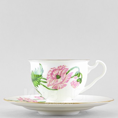 Чашка с блюдцем чайная 240 мл ф. Айседора рис. Пионовидный