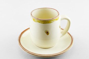 Чашка с блюдцем чайная ф. Формовочная рис. Карамель