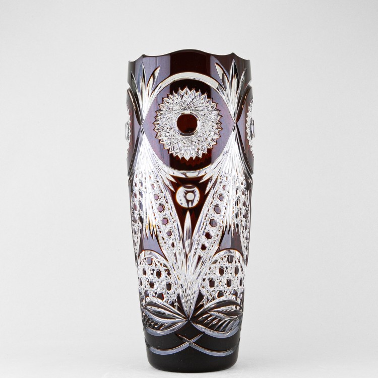 Ваза для цветов, высота 36.5 см, бордовый наклад, 760/4 в Москве