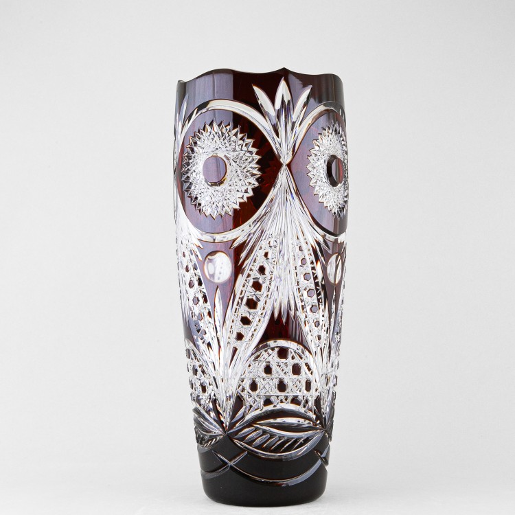 Ваза для цветов, высота 36.5 см, бордовый наклад, 760/4 в Москве