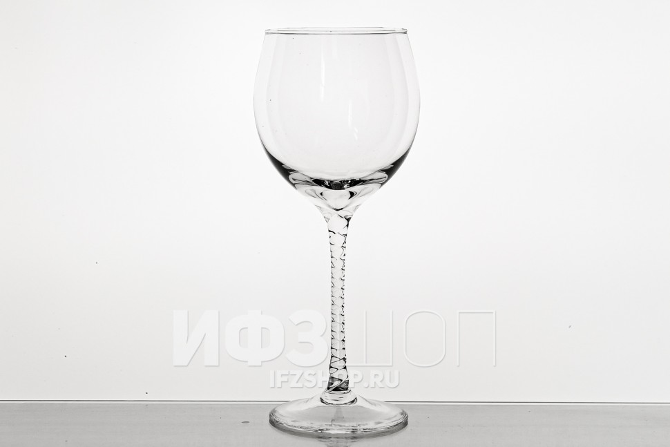 Набор из 6 бокалов для вина 400 мл ф. 6403 серия 100/2 (крученая ножка)