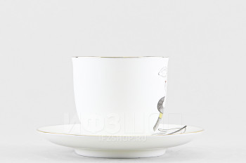 Чашка с блюдцем кофейная ф. Ландыш рис. Фокус. Счастье