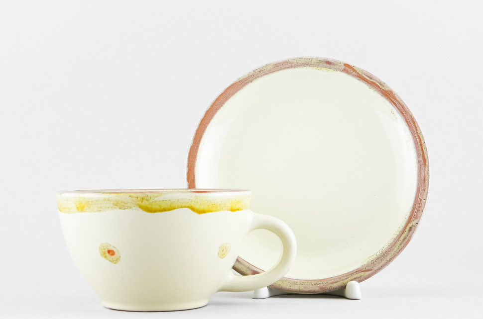 Чашка с блюдцем чайная ф. Подарочная рис. Карамель