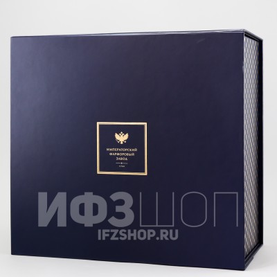 Подарочная коробка для сервизов или чашек, 36х33.5х17 см, синяя