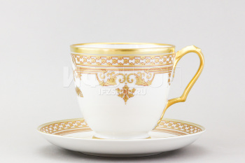 Чашка с блюдцем чайная ф. Александр III рис. Рококо