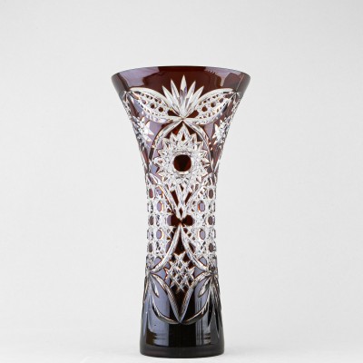 Ваза для цветов, высота 31 см, бордовый наклад, 745/6