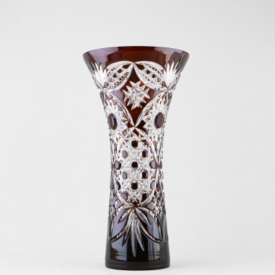 Ваза для цветов, высота 31 см, бордовый наклад, 745/6