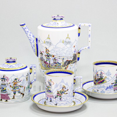 Сервиз чайный ф. Гербовая рис. Зимние забавы