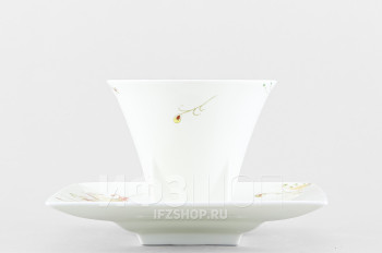 Чашка с блюдцем чайная ф. Петрополь рис. Жар-птица