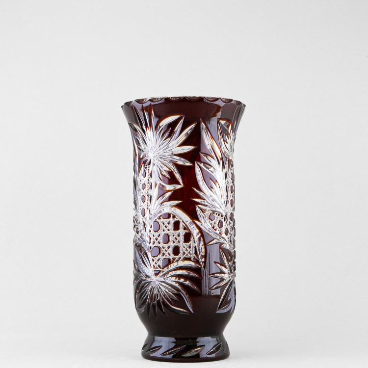 Ваза для цветов, высота 28 см, бордовый наклад, 765 в Москве