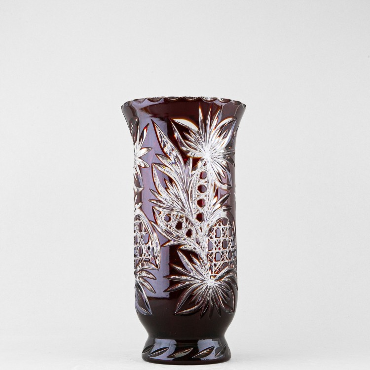 Ваза для цветов, высота 28 см, бордовый наклад, 765 в Москве