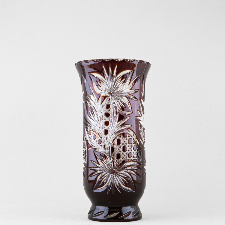 Ваза для цветов, высота 28 см, бордовый наклад, 765 в Москве