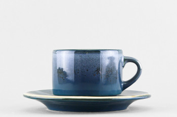 Чашка с блюдцем кофейная ф. Ristorante рис. Blu reattivo