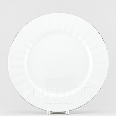 Блюдо круглое 30 см ф. Нега рис. Платиновая лента