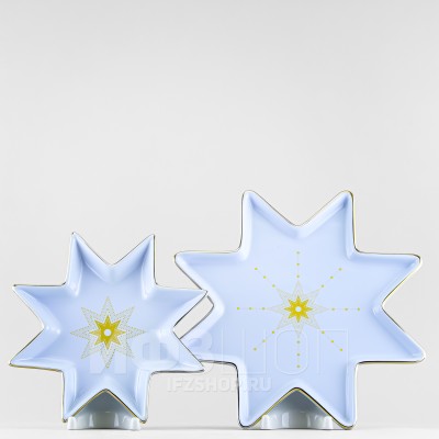 Комплект из двух тарелок ф. Звезда рис. Азур голубой