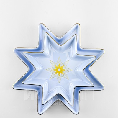 Комплект из двух тарелок ф. Звезда рис. Азур голубой