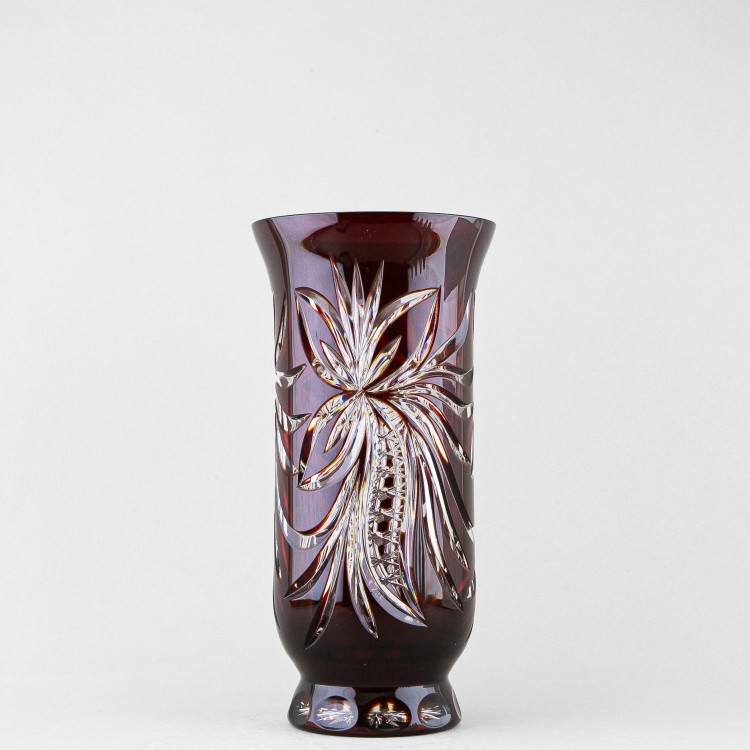 Ваза для цветов, высота 28 см, бордовый наклад, 765/7 в Москве