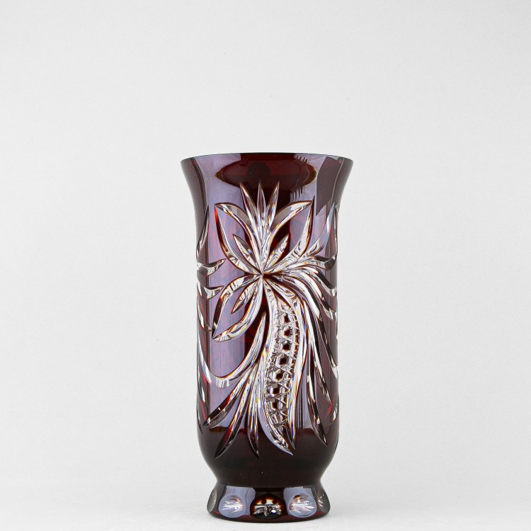 Ваза для цветов, высота 28 см, бордовый наклад, 765/7 в Москве