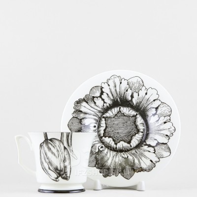 Чашка с блюдцем чайная ф. Юлия рис. Волшебный сад I (без подарочной коробки)