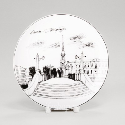 Декоративная тарелка 19.5 см рис. Часовня Никольского собора