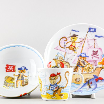 Детский набор ф. Карат рис. Пираты, 3 предмета