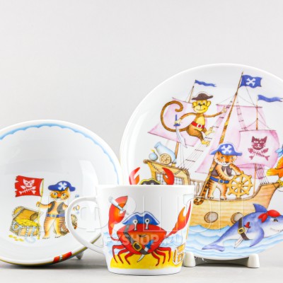 Детский набор ф. Карат рис. Пираты, 3 предмета