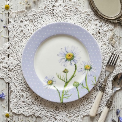 Тарелка плоская 17.5 см ф. Идиллия рис. Ситец. Ромашка