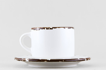 Чашка с блюдцем кофейная ф. Ristorante рис. Antica perla