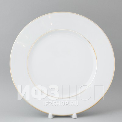Тарелка плоская 26.5 см ф. Европейская рис. Золотая лента