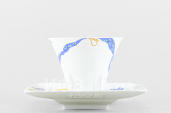 Чашка с блюдцем чайная ф. Петрополь рис. Индийский танец