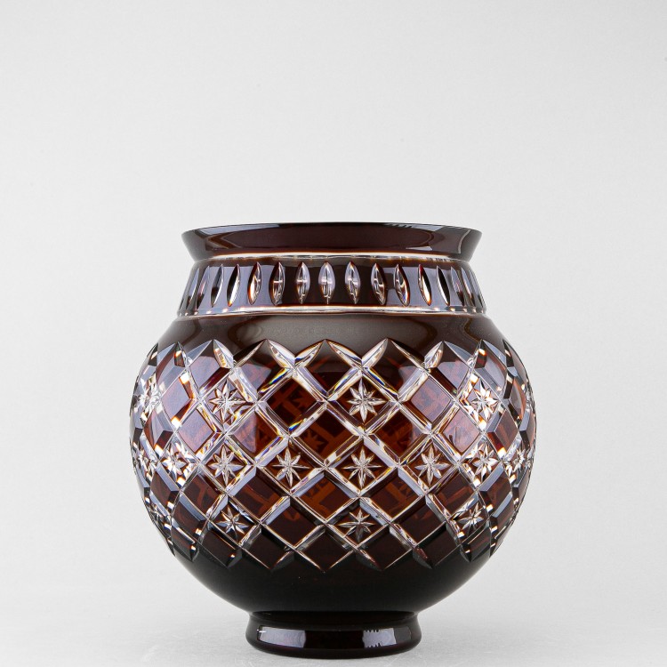 Ваза для цветов Братина, высота 27 см, бордовый наклад 1821 в Москве