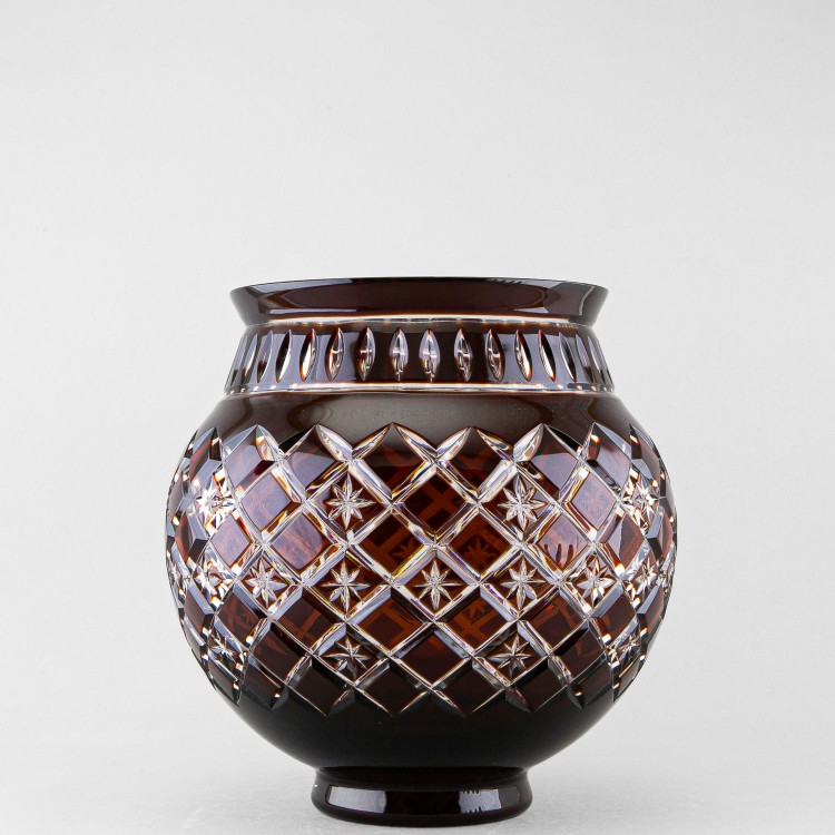 Ваза для цветов Братина, высота 27 см, бордовый наклад 1821 в Москве