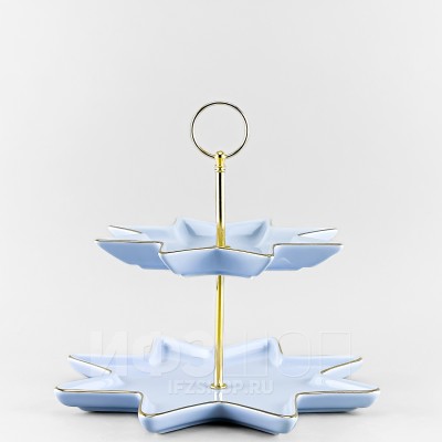 Этажерка 2-х ярусная ф. Звезда рис. Азур