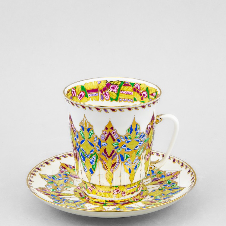 Чашка с блюдцем кофейная ф. Майская рис. Арабески в Москве