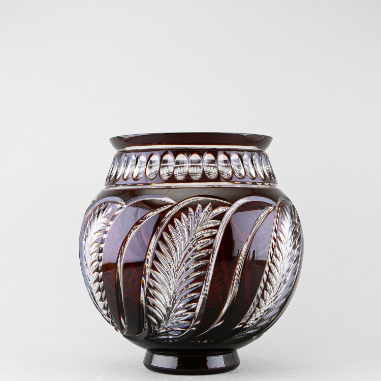 Ваза для цветов Братина, высота 27 см, бордовый наклад 1821/1 в Москве