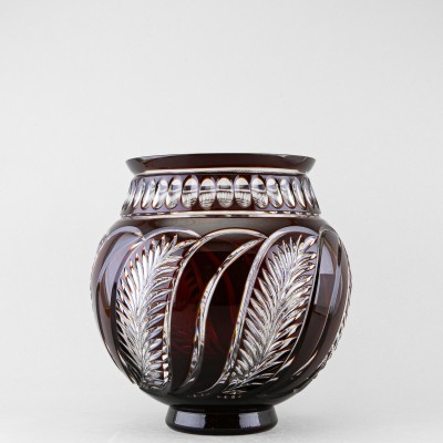 Ваза для цветов Братина, высота 27 см, бордовый наклад 1821/1