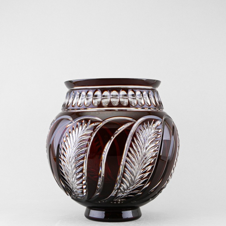 Ваза для цветов Братина, высота 27 см, бордовый наклад 1821/1 в Москве