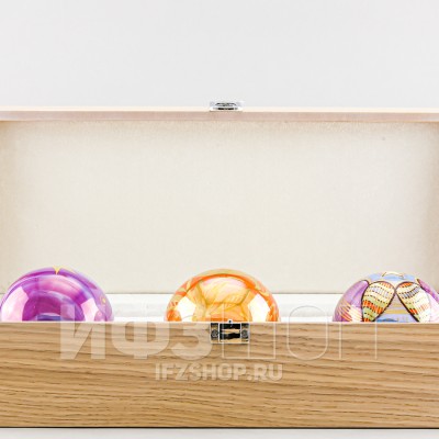 Набор елочных шаров рис. Рождественская ночь, 3 предмета