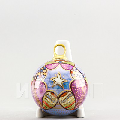 Набор елочных шаров рис. Рождественская ночь, 3 предмета